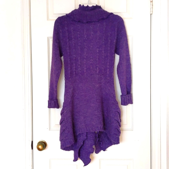 NWT. The Limited Wool blended long cardigan sweater with double ruffled front. - Picture 2 of 8